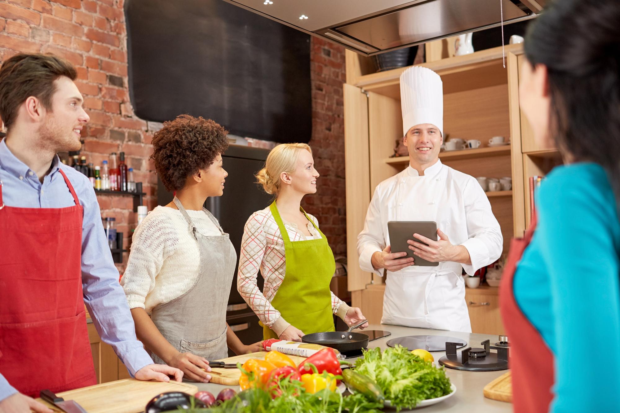 Consultation meeting in kitchen