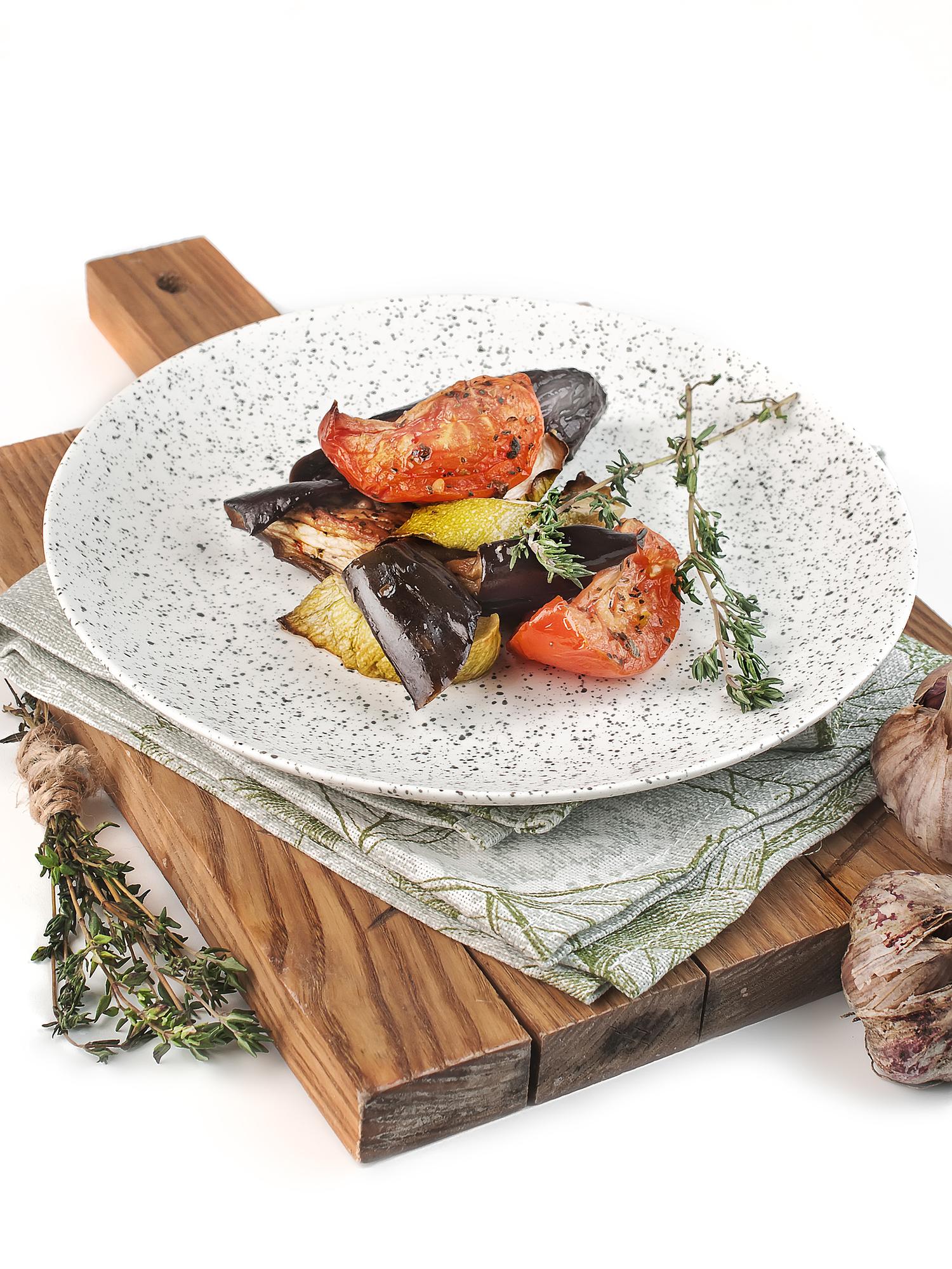 Plated rustic main course